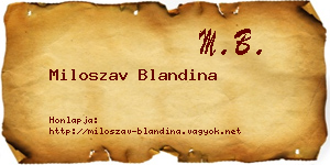 Miloszav Blandina névjegykártya